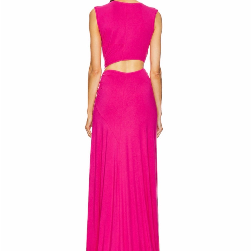 Triple Loop Knit Dress in Bright Pink - Picture 4 of 8